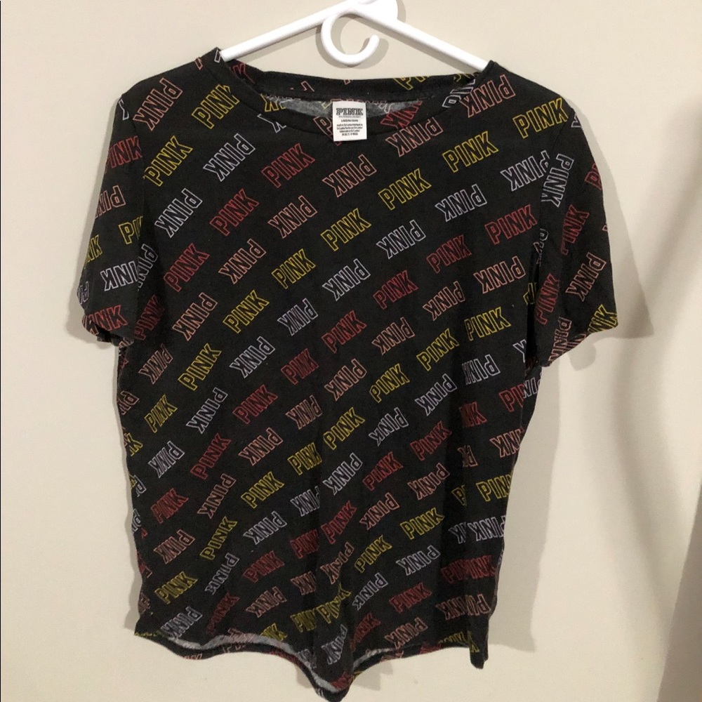 Multi color pink tee shirt